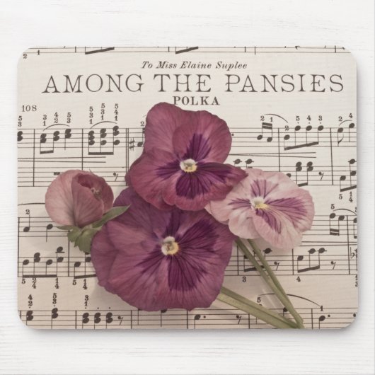 パンジーの中で マウスパッド (正面)