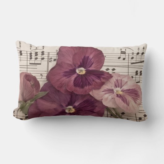 パンジーの中で ランバークッション (正面)