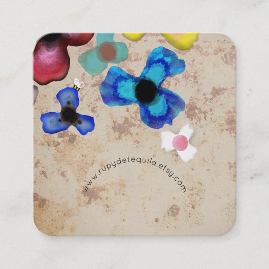 パンジーの名刺ユニーク スクエア名刺 (正面)