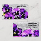 パンジーの園芸名刺 名刺 (正面/裏面)