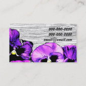 パンジーの園芸名刺 名刺 (裏面)