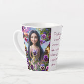 パンジーの妖精 カフェラテマグ (左アングル)