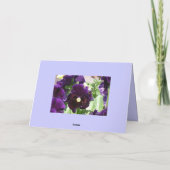 パンジーの悔やみや弔慰カード カード (裏面)