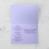 パンジーの悔やみや弔慰カード カード (内部)