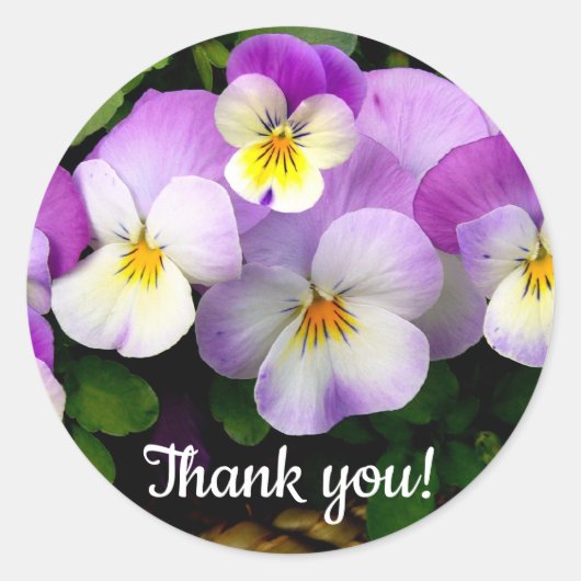 パンジーの手 ラウンドシール (正面)