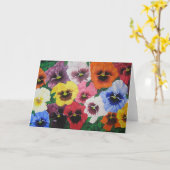 パンジーの挨拶状 カード (黄色い花)