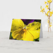 パンジーの挨拶状-ブランク カード (黄色い花)