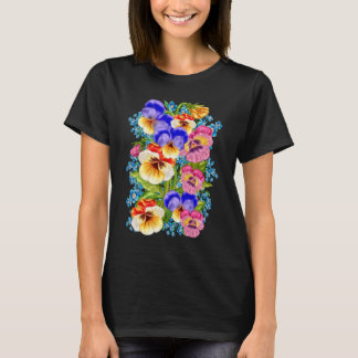 パンジーの束。 Tシャツ