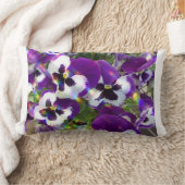 パンジーの枕 ランバークッション (ブランケット)