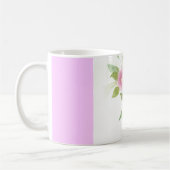 パンジーの水彩画のマグ コーヒーマグカップ (左)