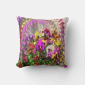 パンジーの渦..... クッション (正面)
