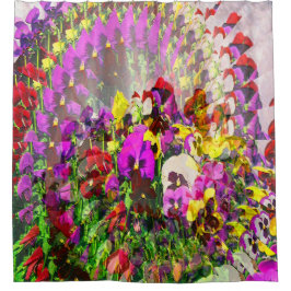 パンジーの渦..... シャワーカーテン