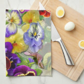 パンジーの滝 キッチンタオル (四つ折り)