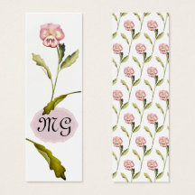 パンジーの花とイニシャル