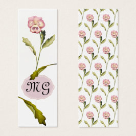 パンジーの花とイニシャル