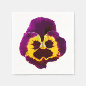 パンジーの花のみ+あなたのテキストとアイディア スタンダードカクテルナプキン (正面)