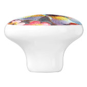 パンジーの花のノブの引っ張り セラミックノブ (側面)