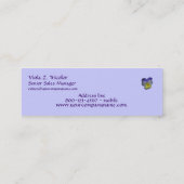 パンジーの花の名刺 スキニー名刺 (裏面)