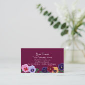 パンジーの花の名刺 名刺 (スタンド正面)