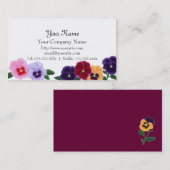 パンジーの花の名刺 名刺 (正面/裏面)