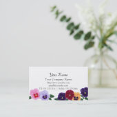 パンジーの花の名刺 名刺 (スタンド正面)