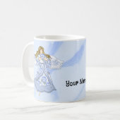 パンジーの花クリスチャン天使 コーヒーマグカップ (正面左)