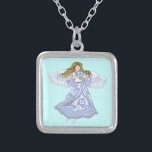 パンジーの花クリスチャン天使 シルバープレートネックレス<br><div class="desc">Pansy Angel Necklace、Angel Tシャツ、ArtMuvzイラストレーションによるAngelギフト。Matching Romantic Pansy Angel T-shirt for Mom、パパ、子供、ベビー。パンジーかわいらしエンジェルの誕生日とクリスマスプレゼント、トートバッグ、マグカップ、帽子。天使の贈り物は誰かをあなたに見せるのに思慮深く意味のある気に方法だ。あなたは友人、家族や愛する人のための贈り物を探しているかどうかは、それらに最適な天使の贈り物がある。天使の贈り物は宗教的または世俗的であることができ、すべての予算のために見つけることができる。天使の贈り物は、私たちみんな愛され気にて、常に希望があることを思い出させる。あなたの人生の天使の恋人が感謝し、感謝する何かであることを確かめ楽しむなさい。やっぱり数え考える！</div>