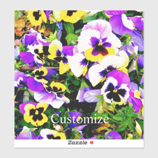 パンジーの花サンダー_コベコロフル シール (シート)