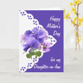 パンジーの花嫁の母の日 カード (黄色い花)
