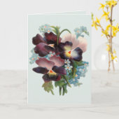 パンジーの花束カード カード (黄色い花)