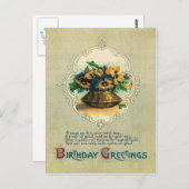 パンジーの花瓶 ポストカード (正面/裏面)