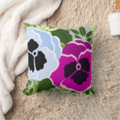 パンジーの花 クッション (ブランケット)