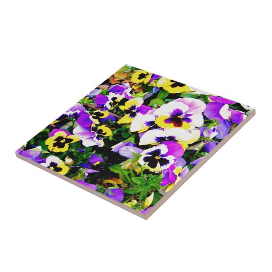 パンジーの花 タイル (側面)