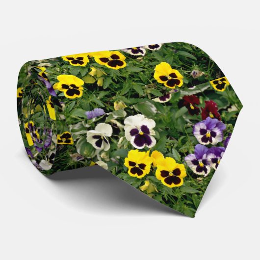 パンジーの花 ネクタイ (ロール)