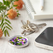 パンジーの花Thunder_Cove キーホルダー (側面)