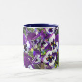 パンジーの陶磁器のコーヒー・マグ マグカップ (中央)