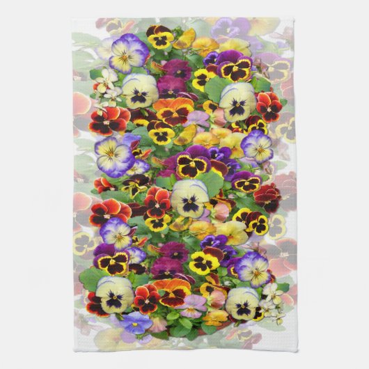 パンジーの~の台所タオル キッチンタオル (縦)
