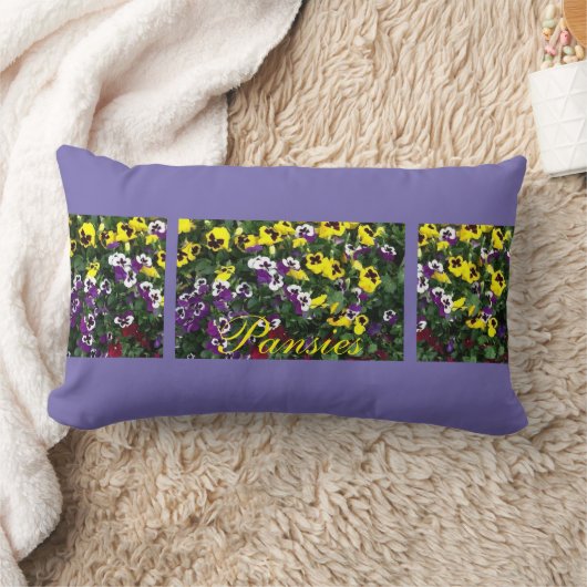 パンジーのLumbarの枕 ランバークッション (ブランケット)