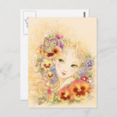 パンジーはがき ポストカード (正面/裏面)