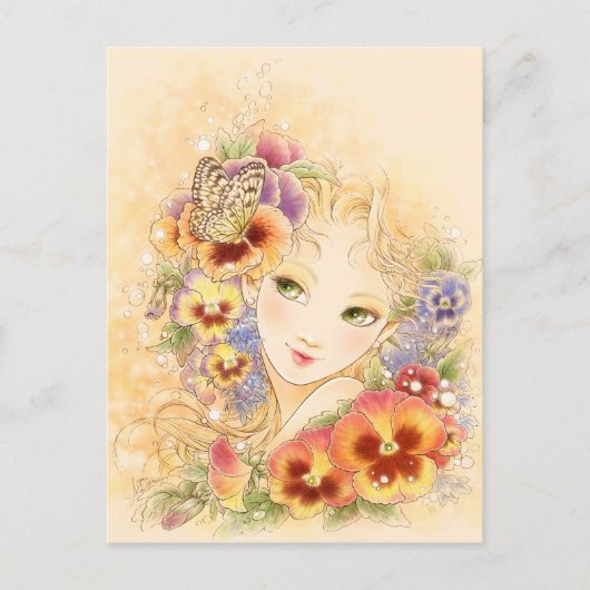 パンジーはがき ポストカード (正面)