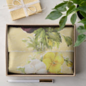 パンジーは黄色いティッシュペーパーをAntiqued 薄葉紙 (ギフト)