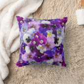 パンジーイースター春の花装飾用クッション クッション (ブランケット)