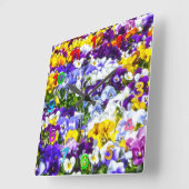 パンジーウォールクロック スクエア壁時計 (傾斜)