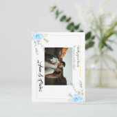 パンジーエレガントブルー結婚フラワー発表 ポストカード (スタンド正面)