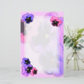 パンジーオンピンク 便箋 (スタンド正面)