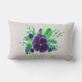 パンジーカスタムブーケ背景色 ランバークッション (裏面)