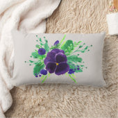 パンジーカスタムブーケ背景色 ランバークッション (ブランケット)