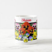 パンジーカラフルコーヒーマグ コーヒーマグカップ (中央)