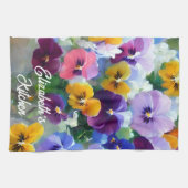 パンジーカラフル キッチンタオル (横)