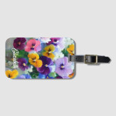 パンジーカラフル ラゲッジタグ (正面横)